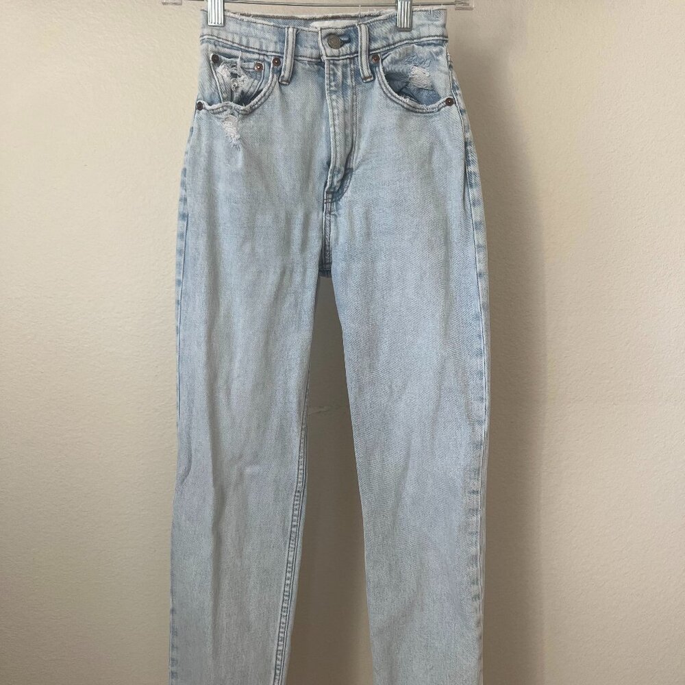 Abercrombie Ankle Straight Ultra High Rise Jeans